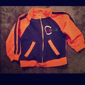 Coogi Zip Up 12 Mo Orange & Blue